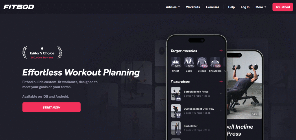 Fitbod Customizable Fitness Apps for Home Workouts